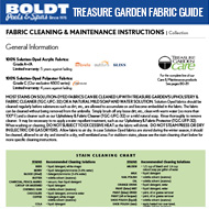 Treasure Garden Fabric Cleaning Guide
